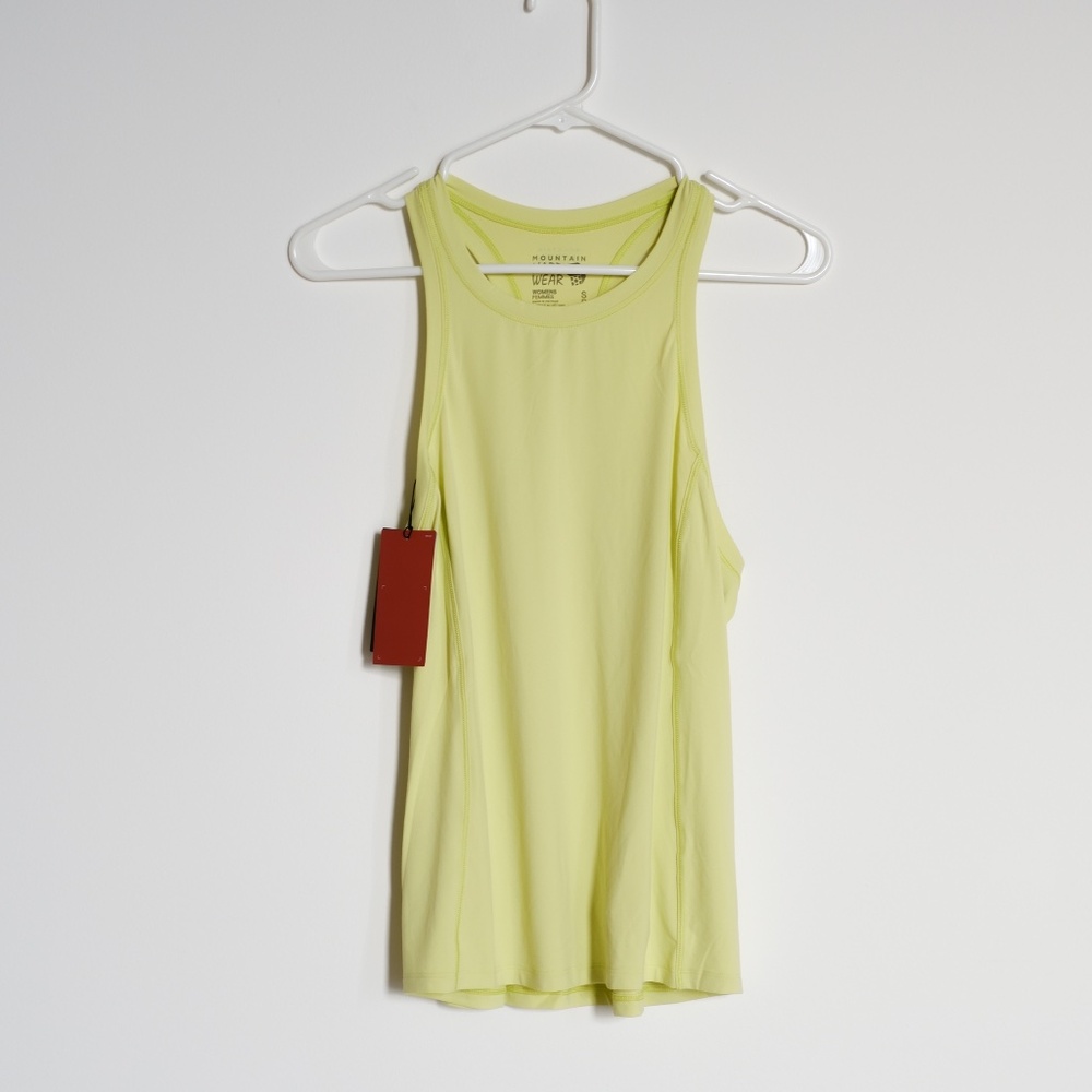 BNWT Mountain Hardware Women's Crater Lake Tank Top Bright Yellow Size S